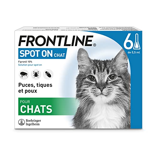 Frontline Spot On Chat: éliminez puces, tiques et poux et protégez votre animal pendant 4 semaines !