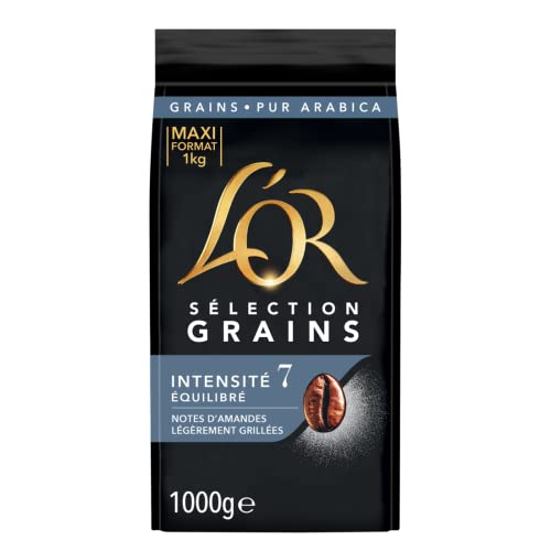 L’OR Dégustez l’excellence avec le café en grains L’OR Sélection 100% Arabica Intensité 7, 1kg