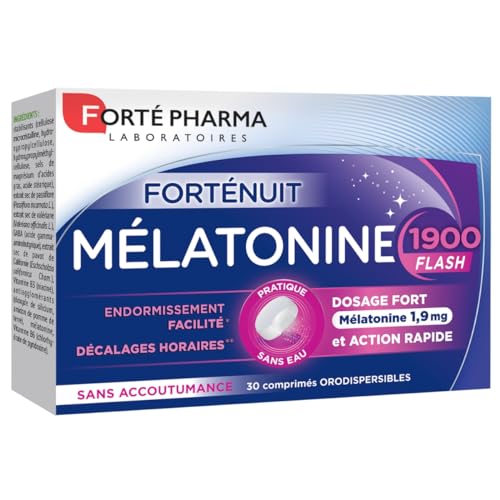 Forté Pharma Dormez mieux avec Forté Pharma – Mélatonine 1900 Flash: Action Rapide pour un Endormissement Plus Rapide!